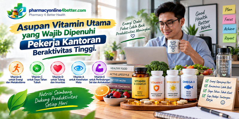 Asupan Vitamin Utama yang Wajib Dipenuhi Pekerja Kantoran Beraktivitas Tinggi