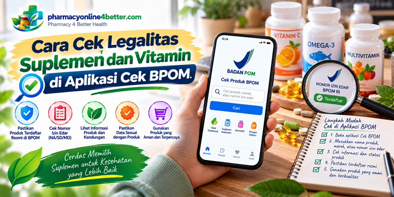 Cara Cek Legalitas Suplemen dan Vitamin di Aplikasi Cek BPOM