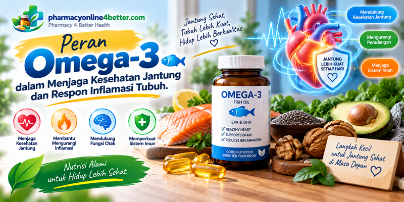 Peran Omega-3 dalam Menjaga Kesehatan Jantung dan Respon Inflamasi Tubuh