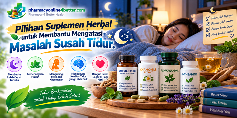 Pilihan Suplemen Herbal untuk Membantu Mengatasi Masalah Susah Tidur
