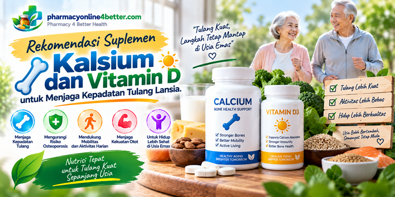 Rekomendasi Suplemen Kalsium dan Vitamin D untuk Menjaga Kepadatan Tulang Lansia