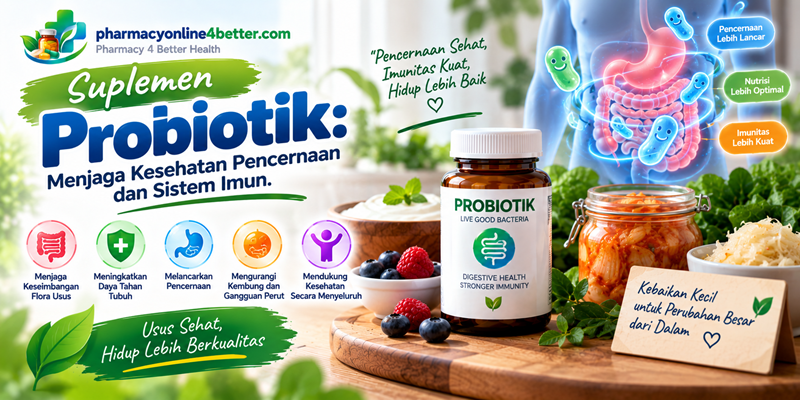 Suplemen Probiotik Menjaga Kesehatan Pencernaan dan Sistem Imun