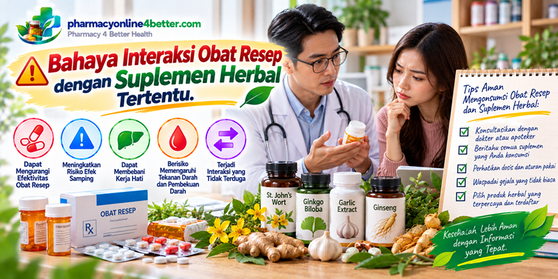 Bahaya Interaksi Obat Resep dengan Suplemen Herbal Tertentu