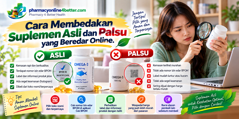 Cara Membedakan Suplemen Asli dan Palsu yang Beredar Online