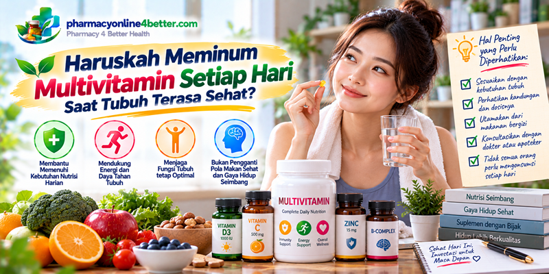Haruskah Meminum Multivitamin Setiap Hari Saat Tubuh Terasa Sehat