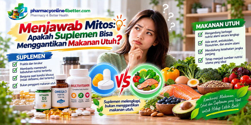 Menjawab Mitos Apakah Suplemen Bisa Menggantikan Makanan Utuh