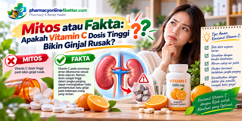 Mitos atau Fakta Apakah Vitamin C Dosis Tinggi Bikin Ginjal Rusak